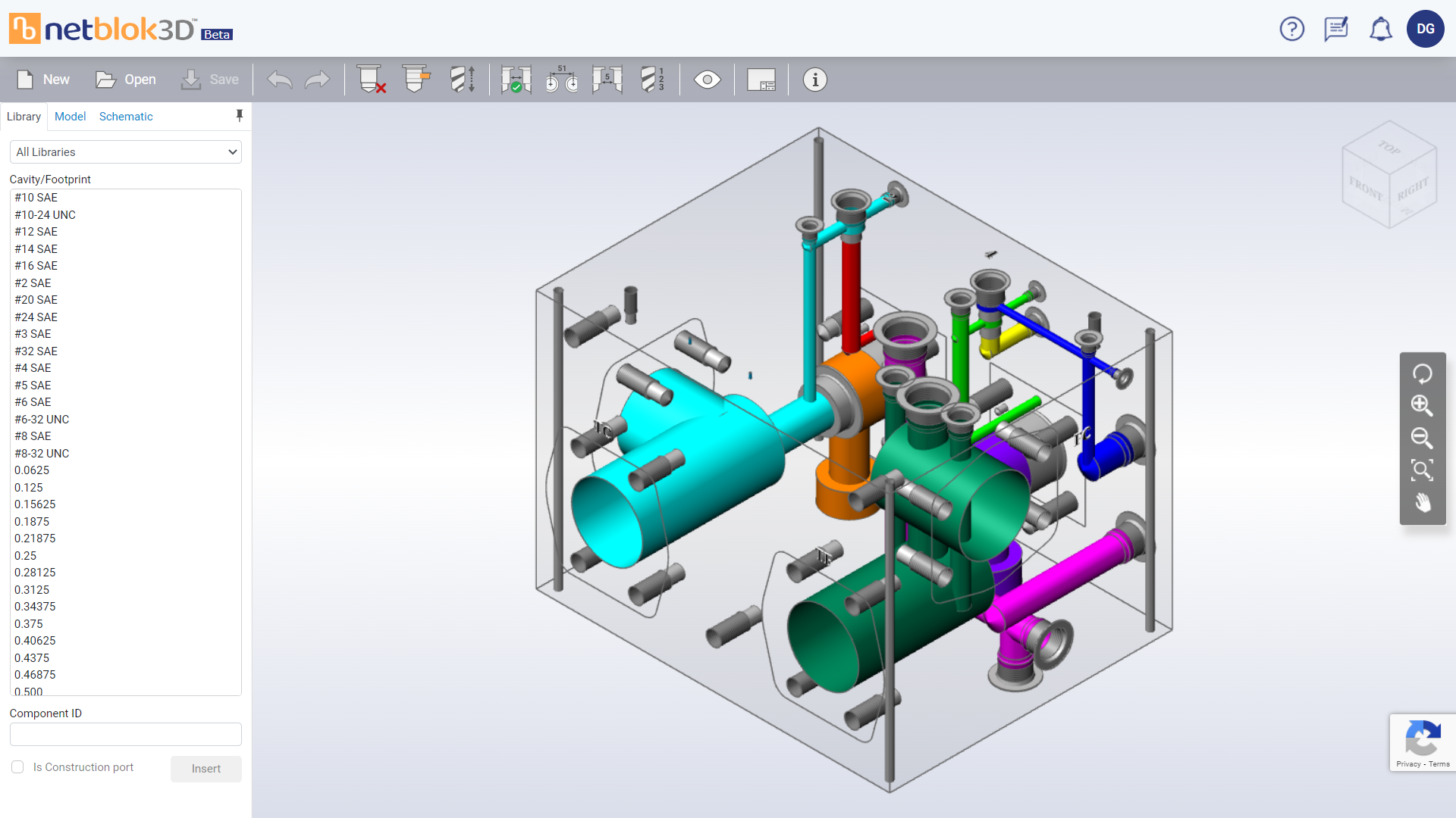 Netblok3d Cloud Based Hydraulic Manifold Design